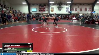 132 lbs Round 1 - Lincoln Brookhart, Muscatine vs Cole Mincer, Notre Dame, Burlington