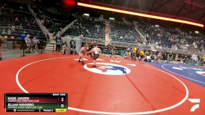 160 lbs Quarterfinal - Kade Janzen, Cowboy Kids Wrestling Club vs Elijah Navarro, Eastside United Wrestling Club