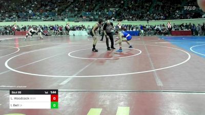 118 lbs Round Of 32 - Logan Woodcock, Deer Creek Middle School vs Ira Bell, Carl Albert