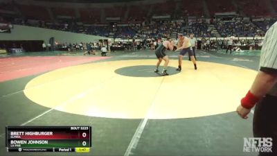 3A-285 lbs Semifinal - Brett Highburger, Elmira vs Bowen Johnson, La Pine