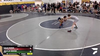 100 lbs Round 2 - Lillia Ramos, Thorobred Wrestling Club vs Braylin Hermes, CWC