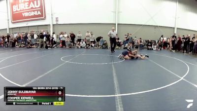 71 lbs Champ. Round 2 - Cooper Kidwell, Virginia Patriots Wrestling vs Johny Suldbayar, Nova WC