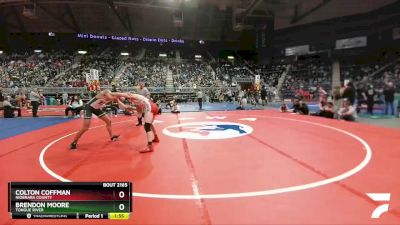 2A-132 lbs Quarterfinal - Colton Coffman, Niobrara County vs Brendon Moore, Tongue River