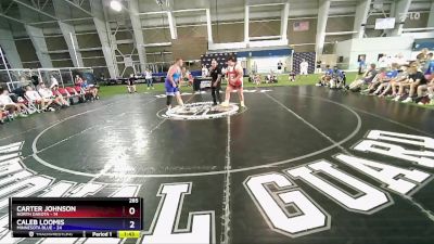 285 lbs Quarters & 1st Wb (16 Team) - Carter Johnson, North Dakota vs Caleb Loomis, Minnesota Blue