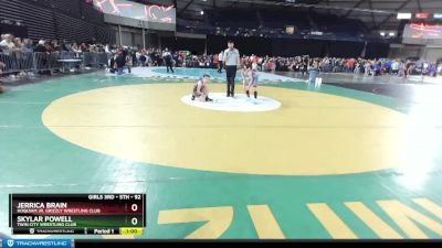 92 lbs Round 3 - Skylar Powell, Twin City Wrestling Club vs Jerrica Brain, Hoquiam Jr. Grizzly Wrestling Club