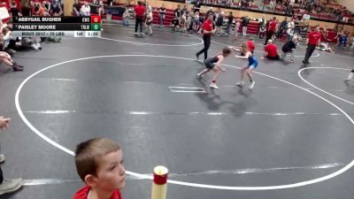 75 lbs Semis - Paisley Moore, Team Real Life Wrestling vs Abbygail Bugher, Cougar Wrestling Club