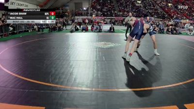 3A 165 lbs Semifinal - Mac Hall, West Jefferson vs Jacob Shaw, New Plymouth