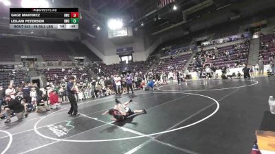 55-56.2 lbs Champ. Round 1 - Gage Martinez, Duran Wrestling Club vs Leilani Peterson, Dragon Wrestling Club