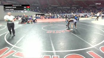 6A Boys 144 lbs Champ. Round 2 - Ashenafi Kolb, South Salem Boys vs Yuika Node, Sunset Boys