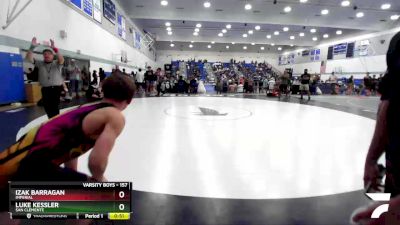 157 lbs Cons. Round 4 - Izak Barragan, Imperial vs Luke Kessler, San Clemente