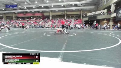 61 lbs Semifinal - Hendrix Gleason, Team Central vs Oakes Benton, Honey Badger