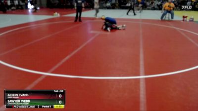 93 lbs Cons. Round 1 - Sawyer Webb, Chaska/Chanhassen vs Aeson Evans, Deer River