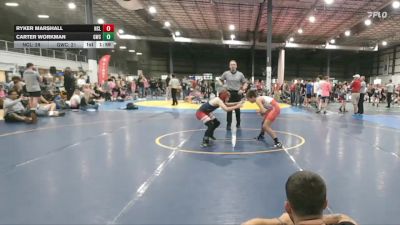95 lbs Placement (4 Team) - Carter Workman, GRIZZLY WRESTLING CLUB vs Ryker Marshall, NC LEGEND