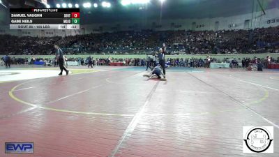 105 lbs Consi Of 32 #2 - Samuel Vaughn, Southmoore SaberCats Wrestling vs Gabe Neils, Mojo Grappling Academy