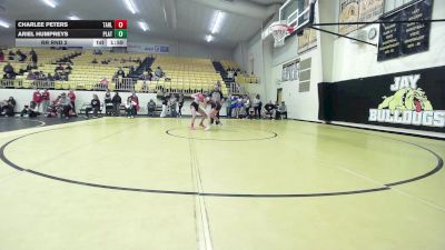 100 lbs Rr Rnd 2 - Charlee Peters, Tahlequah Girls HS vs Ariel Humpreys, Platte County