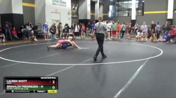 112 lbs Quarterfinal - Brenalen Fredriksen - Holm, Bemidji Wrestling Club vs Lauren Whitt, Iowa