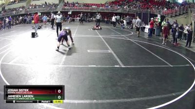 112 lbs Quarterfinal - Josiah Sistek, Seward Wrestling Club vs Jamesen Larsen, Louisville Wrestling Club