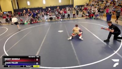 165 lbs 1st Place Match - Brody Sendele, IL vs Jaxon Miller, IA