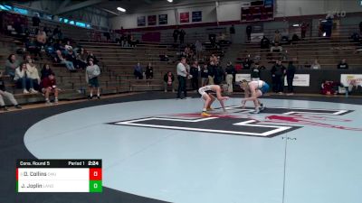 125 lbs Cons. Round 5 - Dawson Collins, Colorado Mesa vs James Joplin, Lander