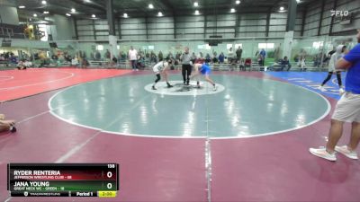 138 lbs Round 1 (6 Team) - Ryder Renteria, JEFFERSON WRESTLING CLUB vs Jana Young, GREAT NECK WC - GREEN