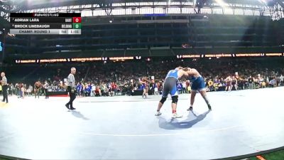 D3-285 lbs Champ. Round 1 - Adrian Lara, Hart vs Brock Linebaugh, Belding