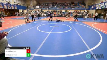 70 lbs Quarterfinal - Aaron Collins, R.A.W. vs Cannon Hughes, Verdigris Youth Wrestling