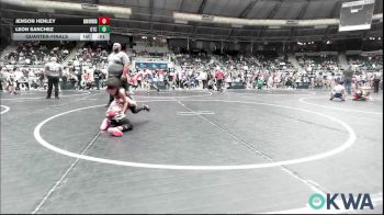 70 lbs Quarterfinal - Jenson Henley, Skiatook Youth Wrestling vs Leon Sanchez, Owasso Takedown Club