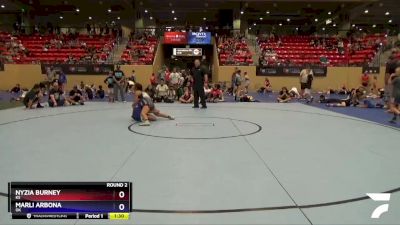 110 lbs Round 2 - Nyzia Burney, KS vs Marli Arbona, OK