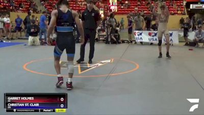 132 lbs Champ. Round 2 - Garret Holmes, KS vs Christian St. Clair, OH