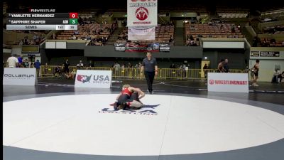 Schoolgirls - 125 lbs Semis - Sapphire Shafer, Ayala Smash Wrestling vs Yamilette Hernandez