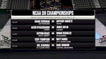 125 lbs 1st Place Match - Shane Corrigan, Wis.-Parkside vs Anthony Aniciete, Tiffin