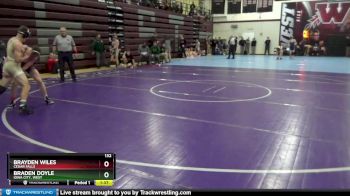 132 lbs Cons. Round 3 - Brayden Wiles, Cedar Falls vs Braden Doyle, Iowa City, West