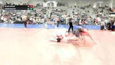 138 lbs Round Of 64 - Blake Boyer, PA vs Jason Ballou, MA