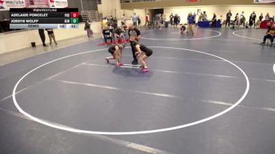 14U GIRLS - 120 lbs Cons. Semis - Ellie Rossman, Zimmerman Wrestling Club vs Hope Lofton, New Prague Wrestling