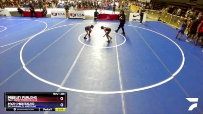 73 lbs Semifinal - Presley Furlong, Team Selma Wrestling Club vs Myah Montalvo, Delano Diablos Wrestling