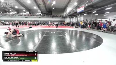 150 lbs Cons. Round 2 - Lucas Brower, Mexico Youth Wrestling Club-AA vs Dane Miller, Hannibal Youth Wrestling Club-AAA