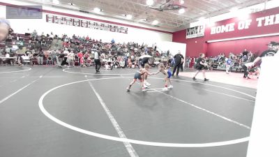 40 lbs Quarterfinal - Stetson Manuel, Newkirk Takedown Club vs Cash Scott, Cowboy Wrestling Club