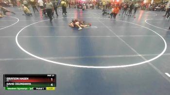 126 lbs Champ. Round 2 - Grayson Hagen, KS vs David Ogunsanya, IL