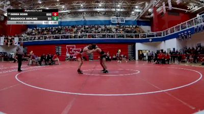 150 lbs Champ. Round 1 - Braddock Behling, Rochester vs Derek Bobb, Munster