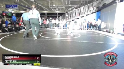 37-40 lbs Semifinal - Peyton Bas, Topeka Blue Thunder Wrestling Club vs Evander Cole, Marion Jr