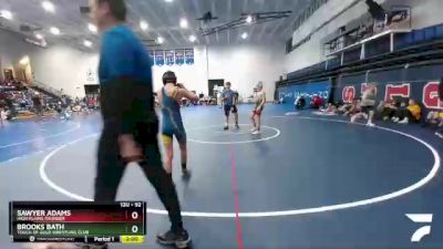 92 lbs Round 5 - Sawyer Adams, High Plains Thunder vs Brooks Bath, Touch Of Gold Wrestling Club