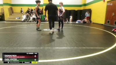 140 lbs Round 3 - Paris Whited, Summerville Takedown vs Thomas Rich, Spartanburg Wrestling Academy