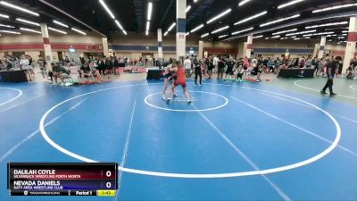 112 lbs Semifinal - Dalilah Coyle, Silverback Wrestling Forth Worth vs Nevada Daniels, Katy Area Wrestling Club