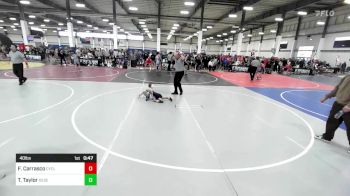 40 lbs Quarterfinal - Frankie Carrasco, Cyclones vs Tillman Taylor, Desert Dogs WC