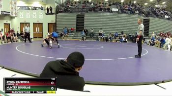132 lbs Semis & 1st Wrestleback (8 Team) - Hunter Douglas, Homestead vs Ayden Campbell, Portage