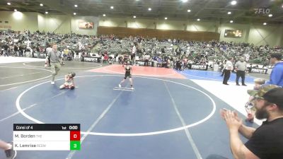 54 lbs Consi Of 4 - Mattix Borden, The Rock Of Redmond vs Keanu Lemrise, Redwood WC