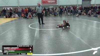 43 lbs Cons. Round 3 - Veer Sharma, Nova WC vs Gilbert Lomasney, Majka Wrestling Club