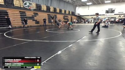 110 lbs Semifinal - Fabian Contreras, Lone Star Middle School vs Camdon Burkey, South Middle School