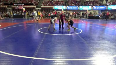 74 lbs Cons. Round 3 - Trenton Horn, Ft. Belknap Warriors vs Raidyn Hiatt, East Helena Outlaws