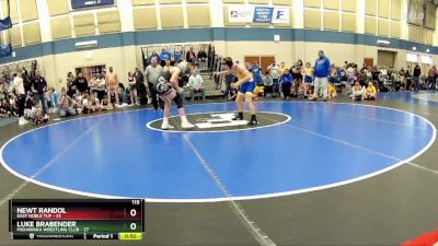 115 lbs Round 1 (10 Team) - Newt Randol, East Noble TUF vs Luke Brabender, Mishawaka Wrestling Club